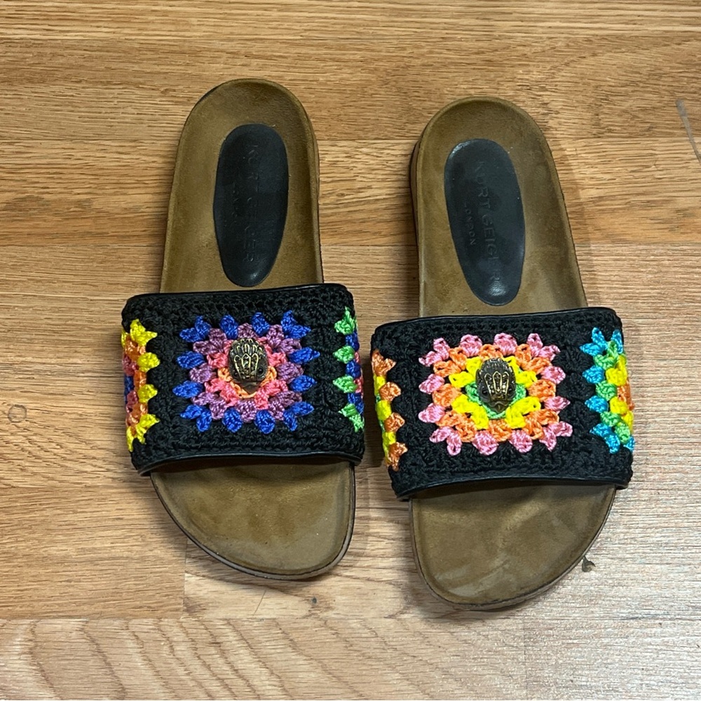 Kurt Geiger London Ozark Slip On Dressy Slide Sandals Multi Size 9